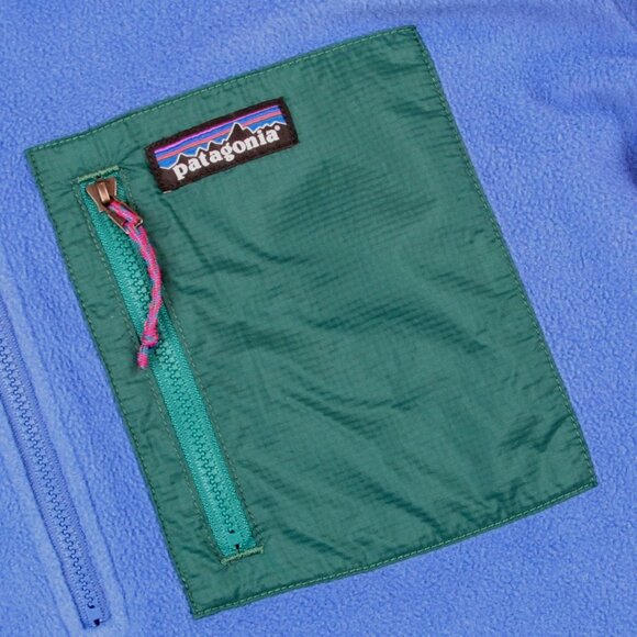 EUC Patagonia Microdini women’s Fleece 1/2 Zip Pullover purple pink green L - Picture 5 of 6